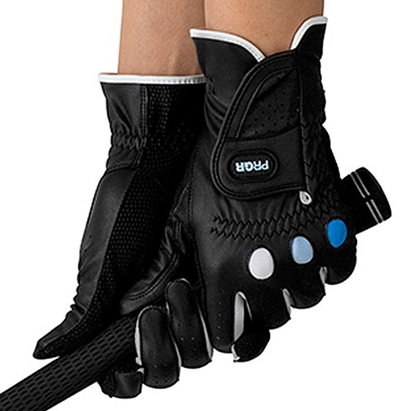 【新品】プロギア PRGR PGL-17W 両手用 グローブ ブラック×ブルー 19cm拍卖