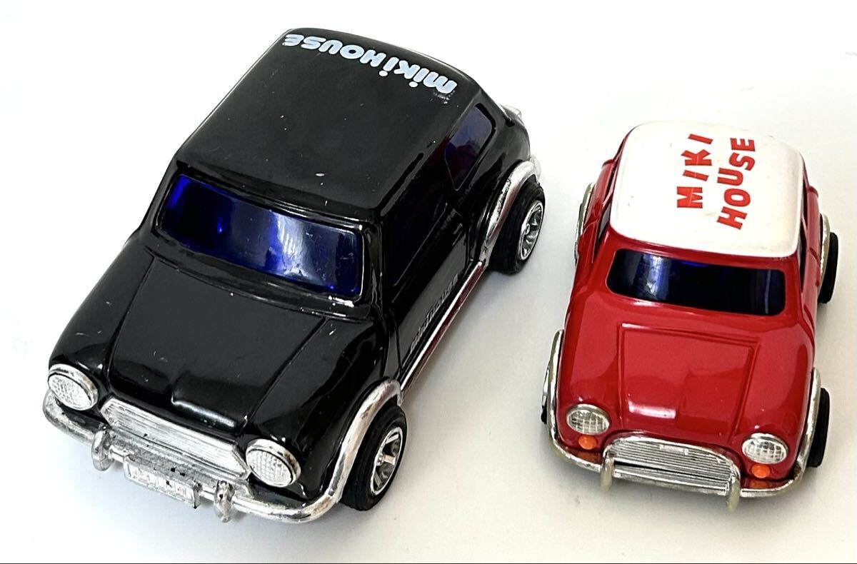 MIKI HOUSE ミキハウス ミニクーパー フリクションブリキカー 全長約12.7cmと9.5cm 送料410円拍卖