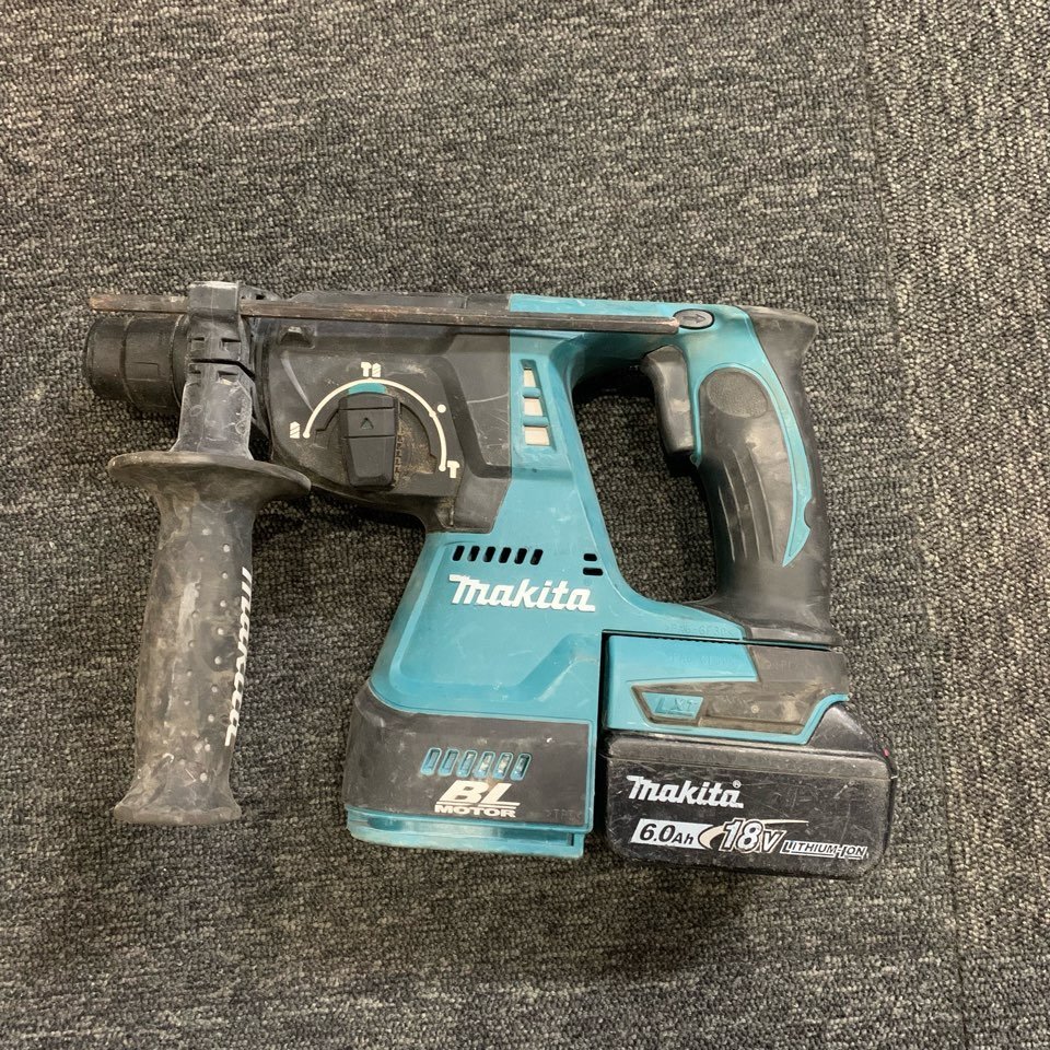 動作正常 おすすめ★ makita マキタ 24mm 充電式ハンマドリル HR244D / 純正バッテリー1個 BL1860B拍卖