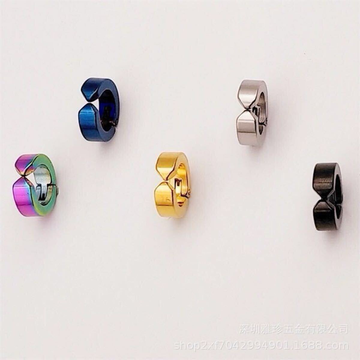 フェイクピアス 嘘ピアス ダミーピアス 片耳5個 色指定自由拍卖