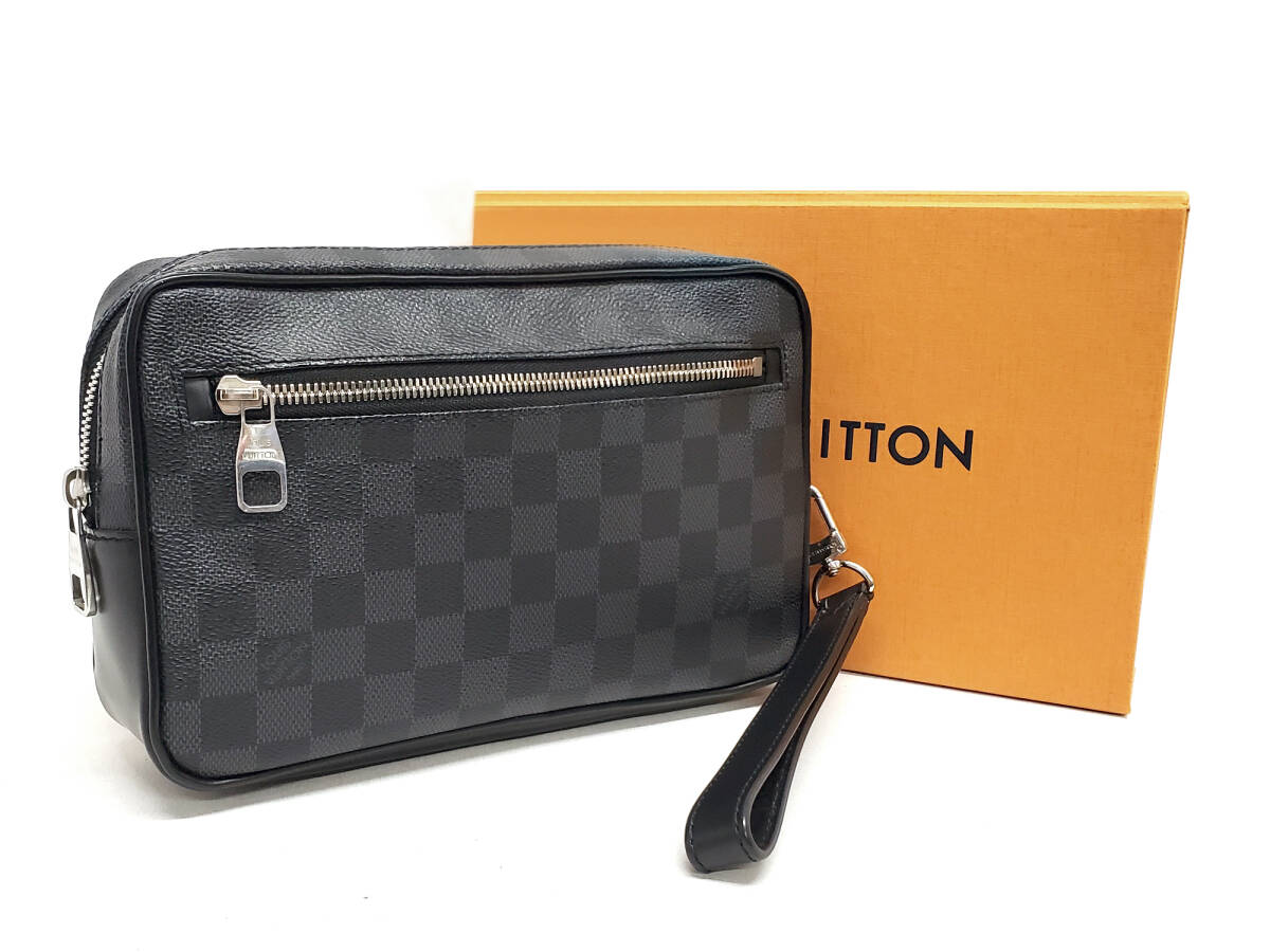 KD2833-708910◆ほぼ未使用【ルイヴィトン】グラフィット・ポシェットカサイ・セカンドバッグ・N41664◆ICチップ確認済み・クラッチバッグ拍卖