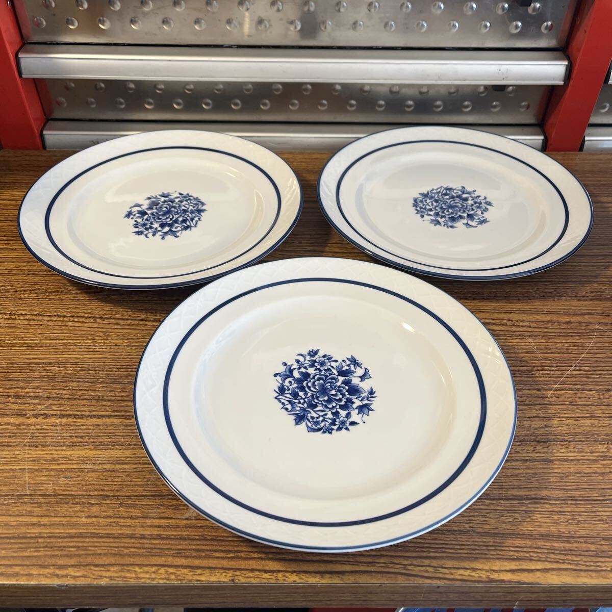 BLUEFLOWERプレート 23.5センチ 3枚拍卖