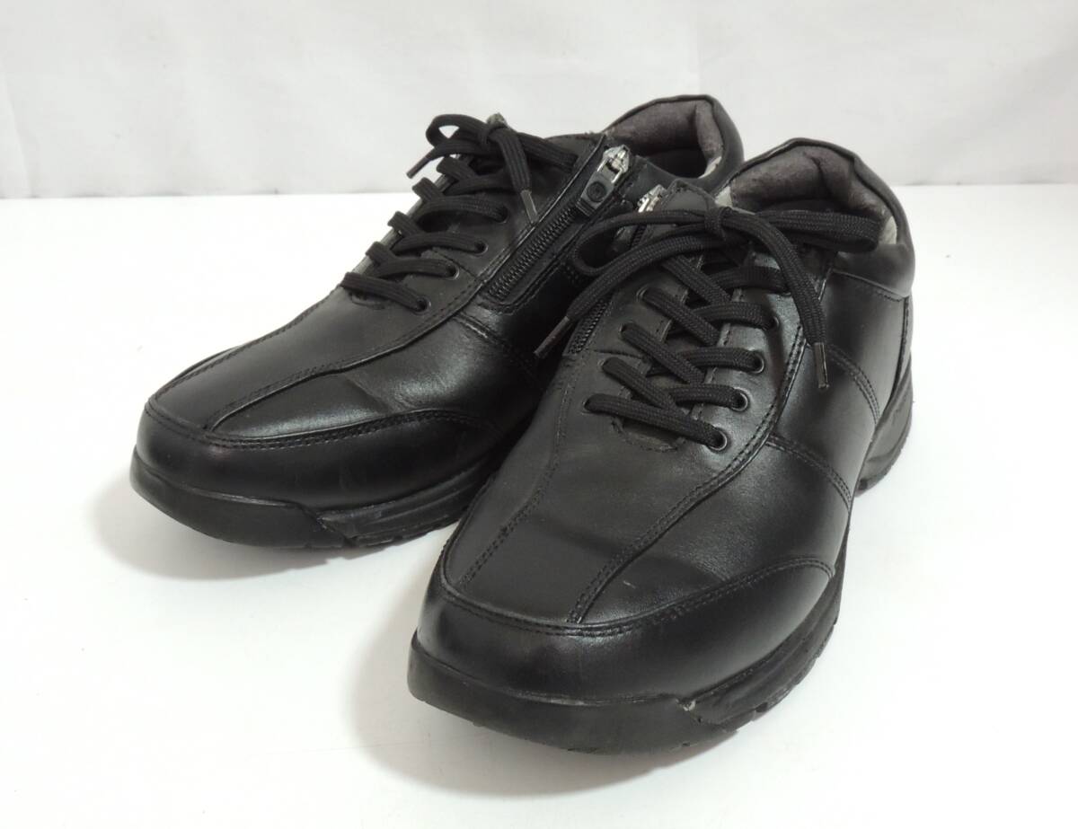 □ HYDRO-TECH ハイドロテック HD1340 レザー ウォーキングシューズ スニーカー 靴 26.0㎝ 黒 ブラック 中古品 保管品 ③拍卖