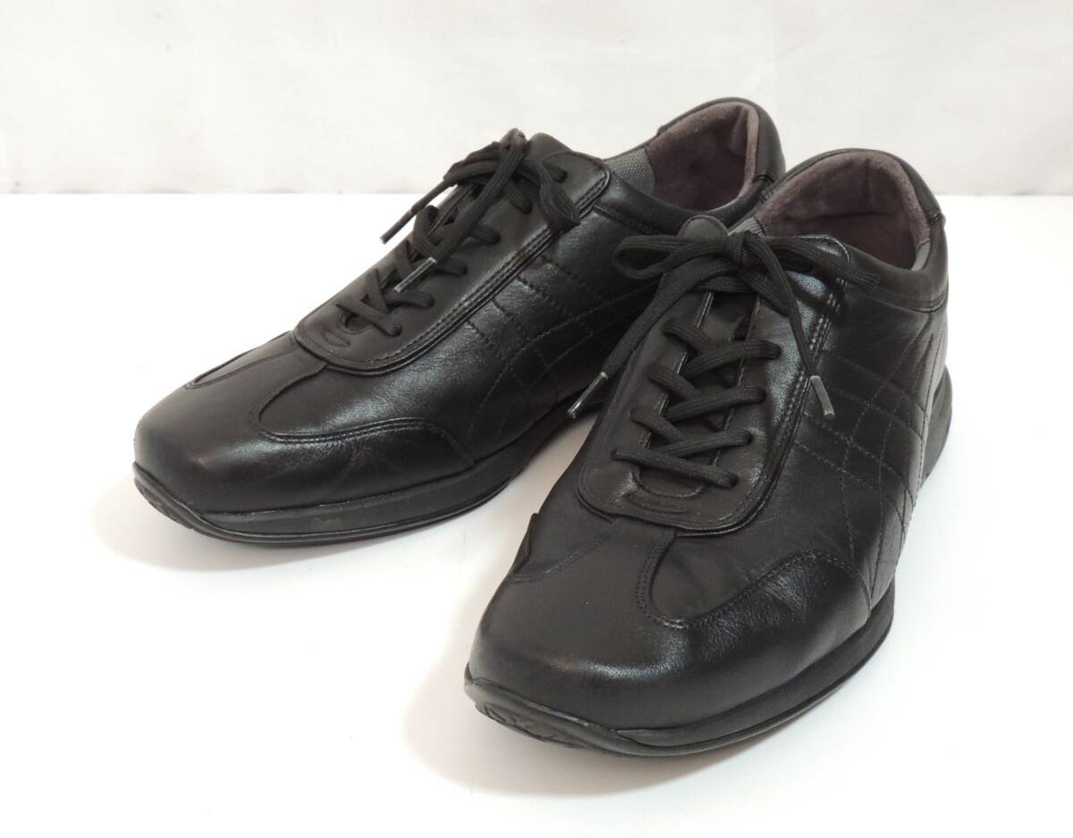 □ pedala asics ペダラ アシックス WP05UK レザー 革 ウォーキングシューズ スニーカー 24 1/2 EEE ブラック 中古品 ③拍卖