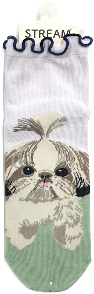 レディースソックス♪ロークルーソックス シーズー 婦人靴下拍卖