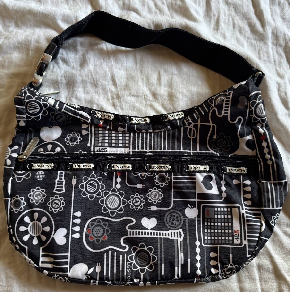 レスポートサック ショルダーバッグ ボディバッグ モノクロ拍卖