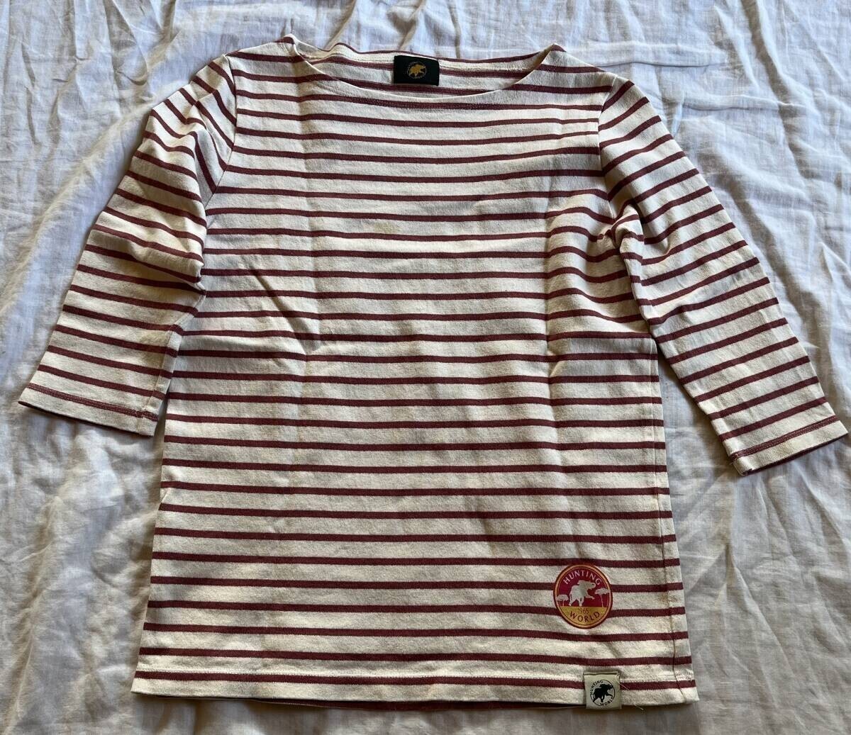 HUNTING WORLD (ハンティングワールド) ヴィンテージ ボーダーシャツ マリンシャツ 厚手 s拍卖