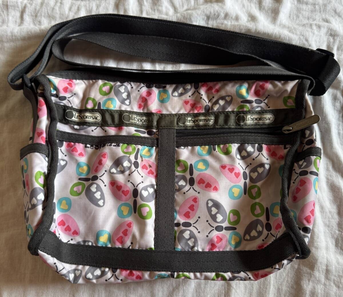 レスポートサック ショルダーバッグ ポーチ 蝶柄 カラフル拍卖