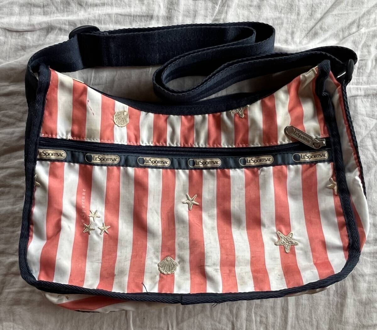 レスポートサック LESPORTSAC ショルダーバッグ カラフル ボーダー 中古品拍卖