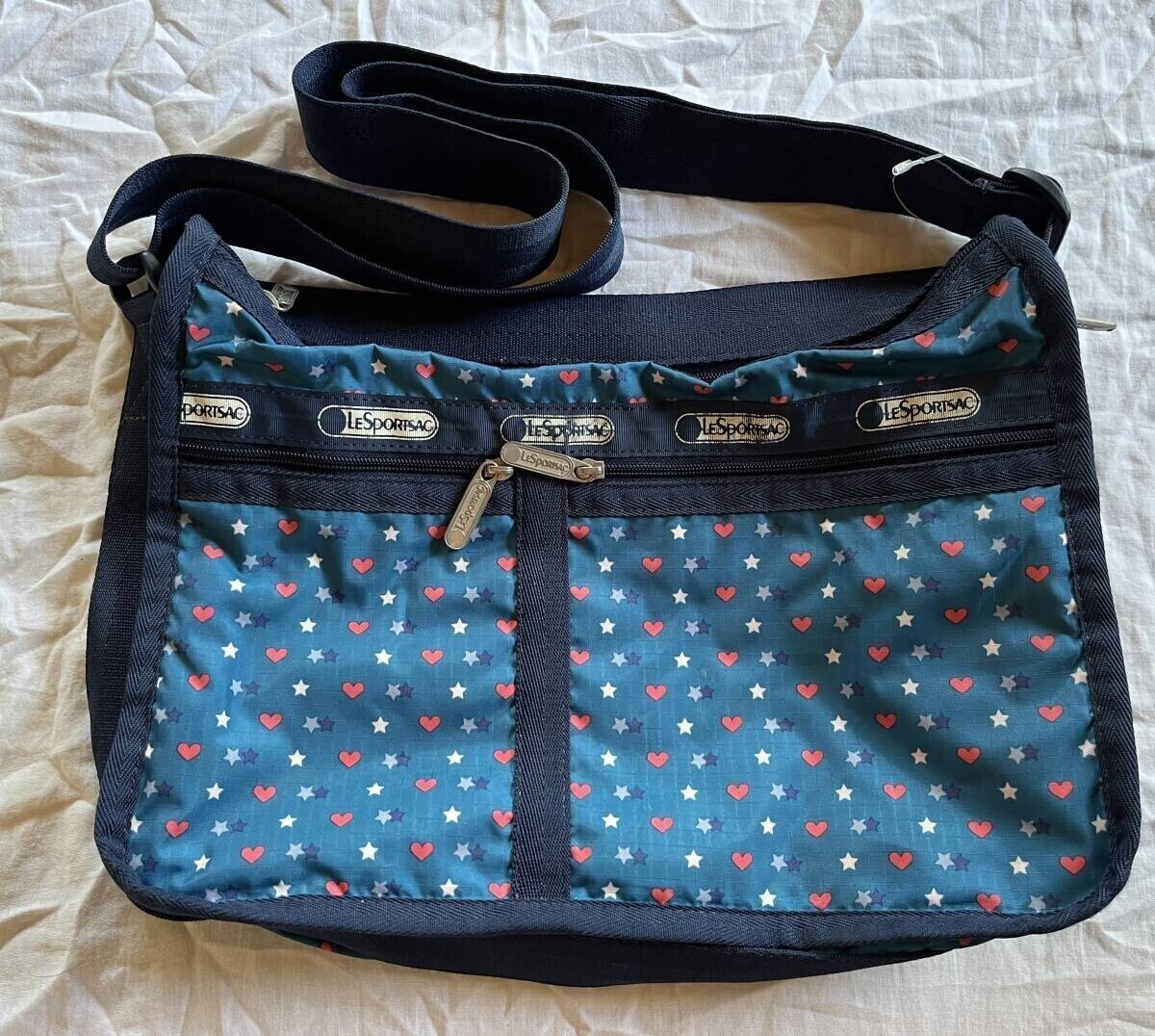 レスポートサック LESPORTSAC ショルダーバッグ カラフル 星 ハート ブルー拍卖