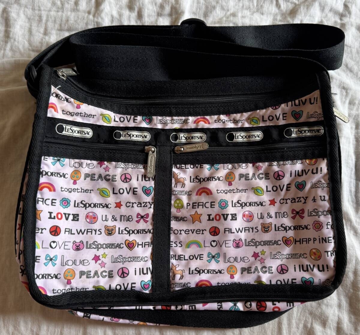 レスポートサック ショルダーバッグ 柄物 ロゴ シンプル拍卖