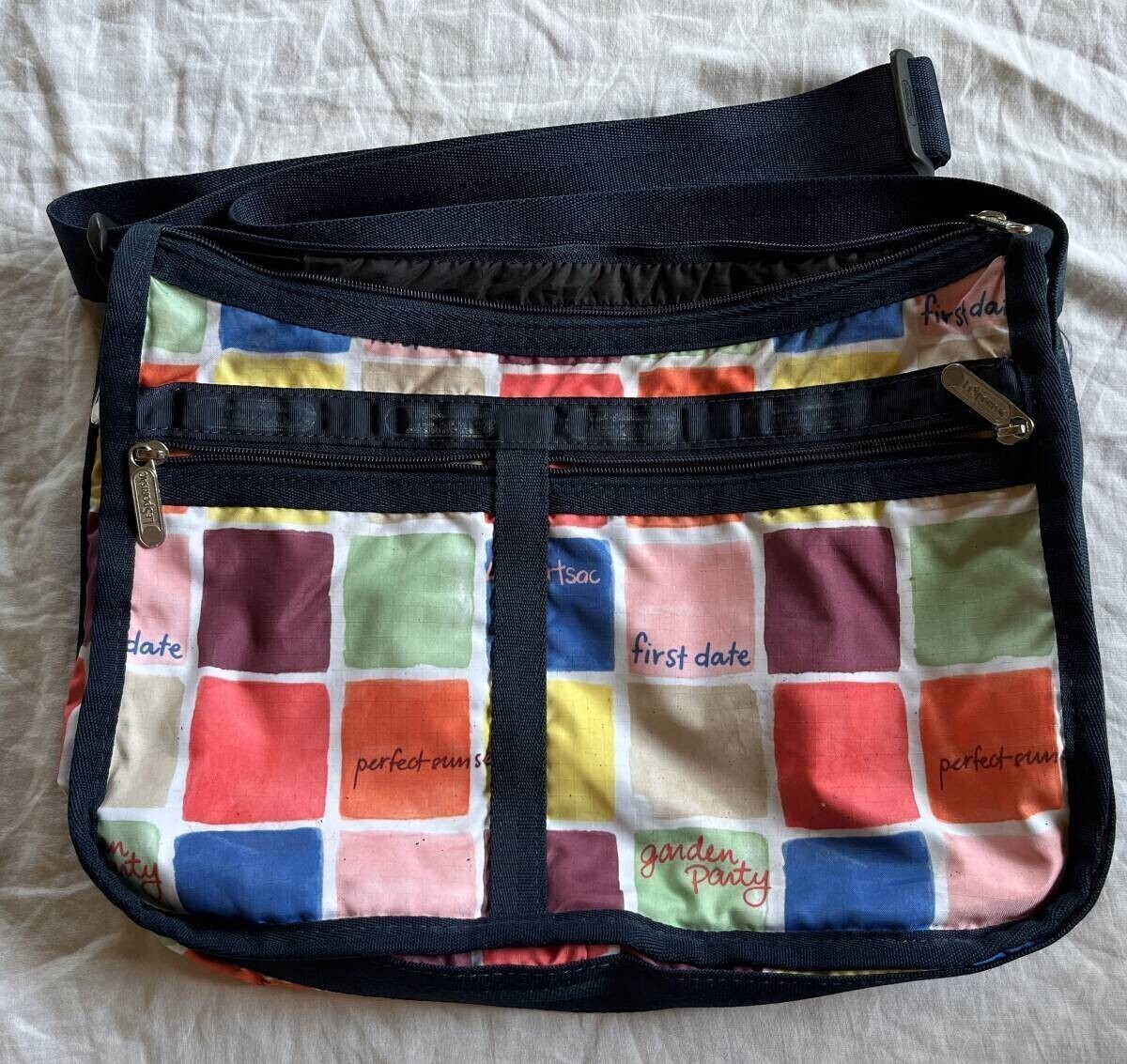 レスポートサック ショルダーバッグ カラフル 柄物 ロゴ 定番拍卖