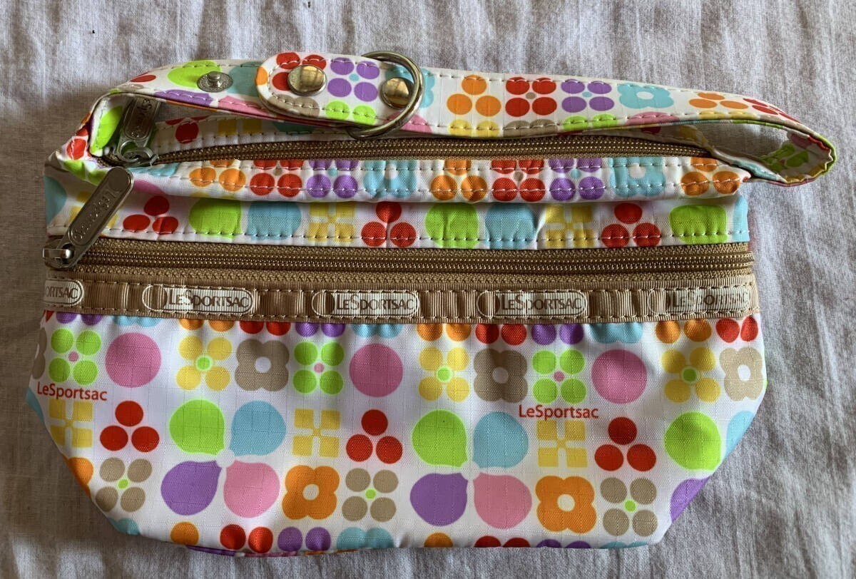 LeSportsac レスポートサック カラフル 花柄 ポーチ ハンドバッグ拍卖