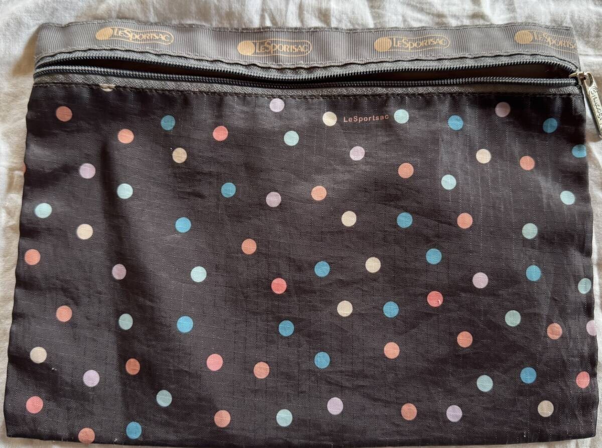 レスポートサック ポーチ ドット カラフル 定番 中古品拍卖