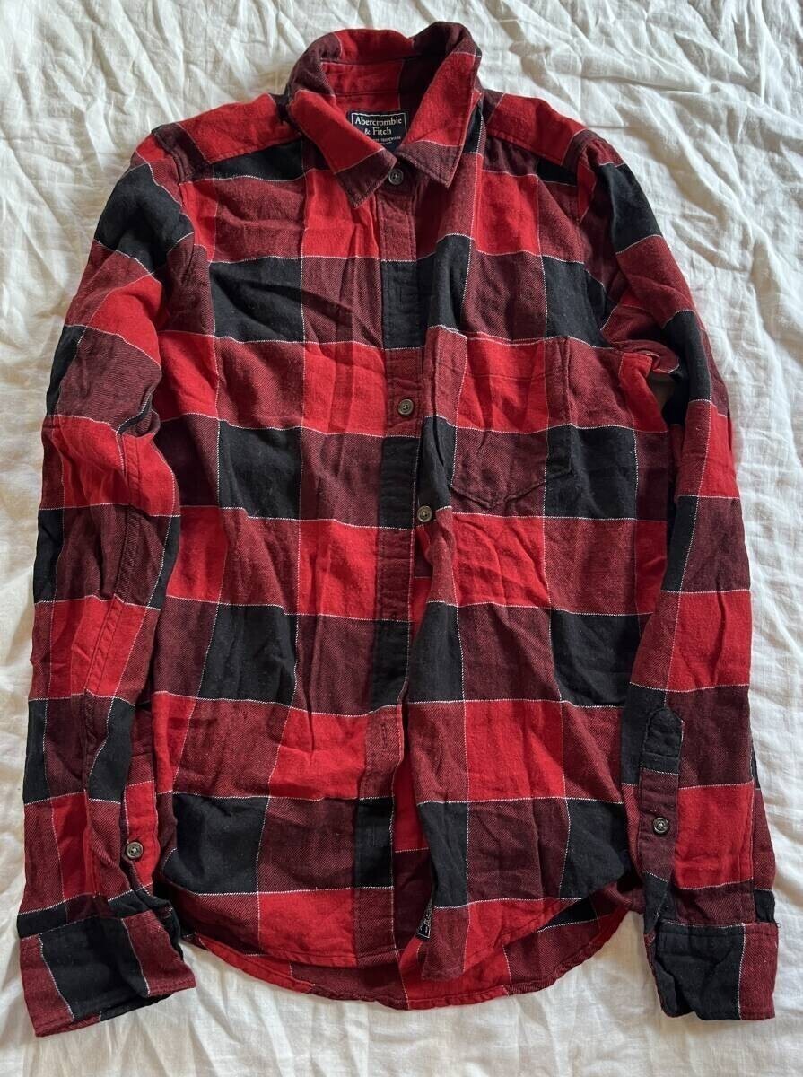 Abercrombie&Fitch アバクロンビー&フィッチ チェック柄 シャツ XS 赤拍卖