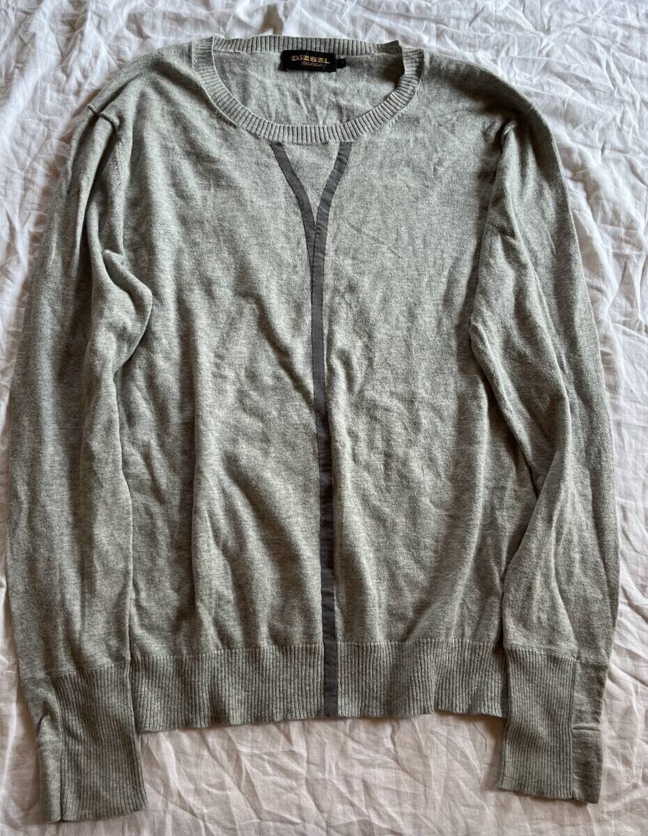 DIESEL ディーゼル ニット セーター S グレイ 薄手拍卖