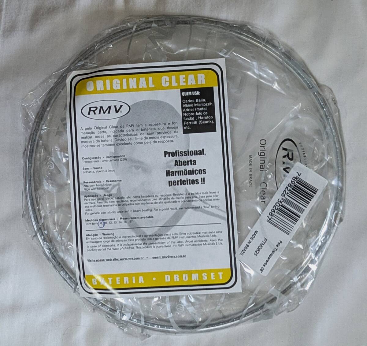 ■RMV PTM series 8inch シングルプライのクリアーヘッド新品、即決です。Single Ply Clear Heads Rock ドラマーへ!拍卖