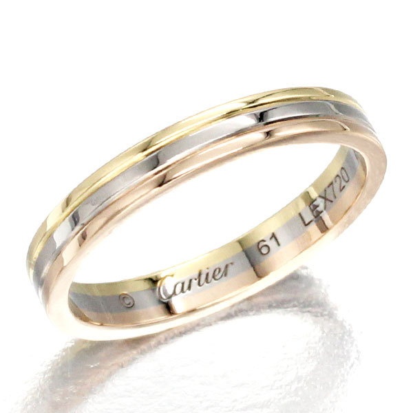 新品仕上げ済み カルティエ Cartier ヴァンドーム ルイ カルティエ #61 K18 ゴールド 金 指輪 女性 レディース プレゼント ブランド拍卖