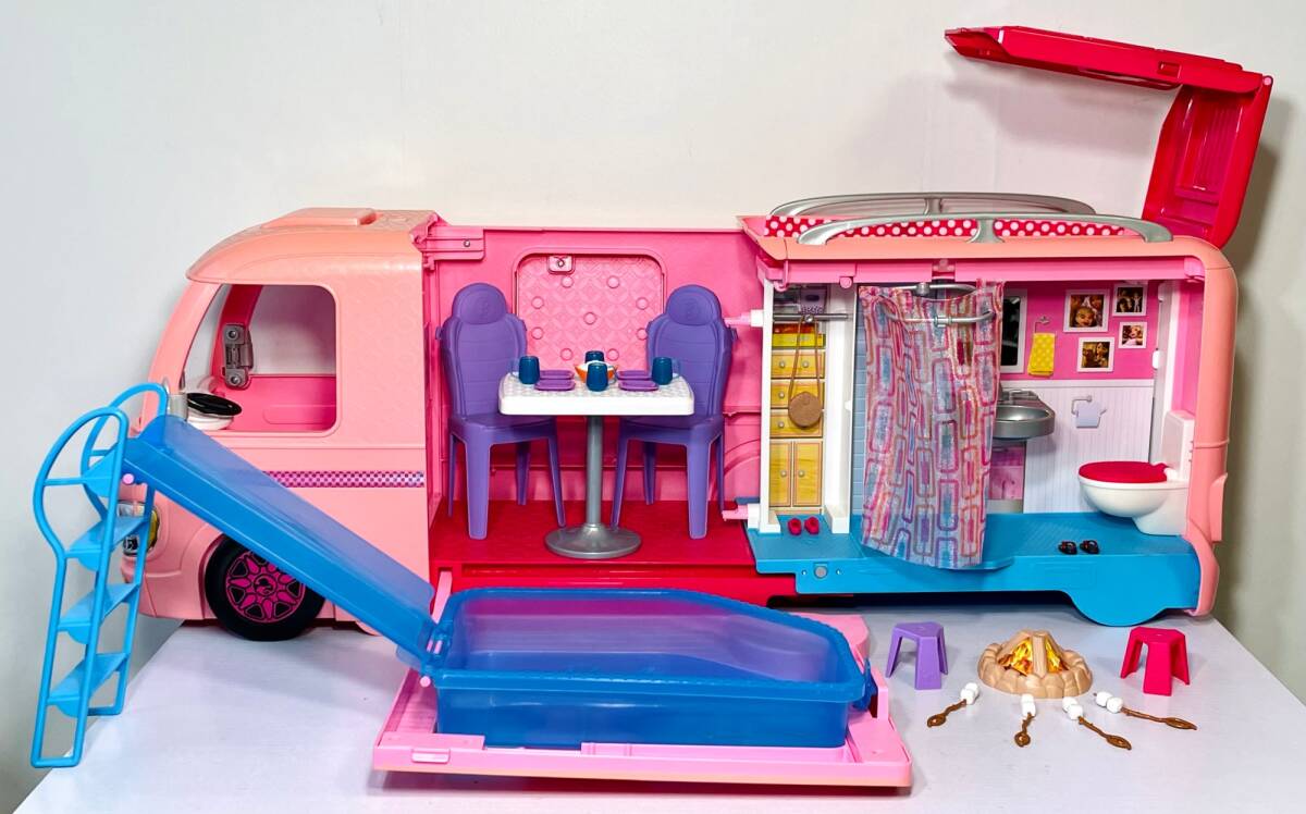バービー(Barbie)ドリームキャンピングカー おおきなすべりだいつきプールもたのしめる Barbie Dream Camper Van With Pool U.S. Product拍卖