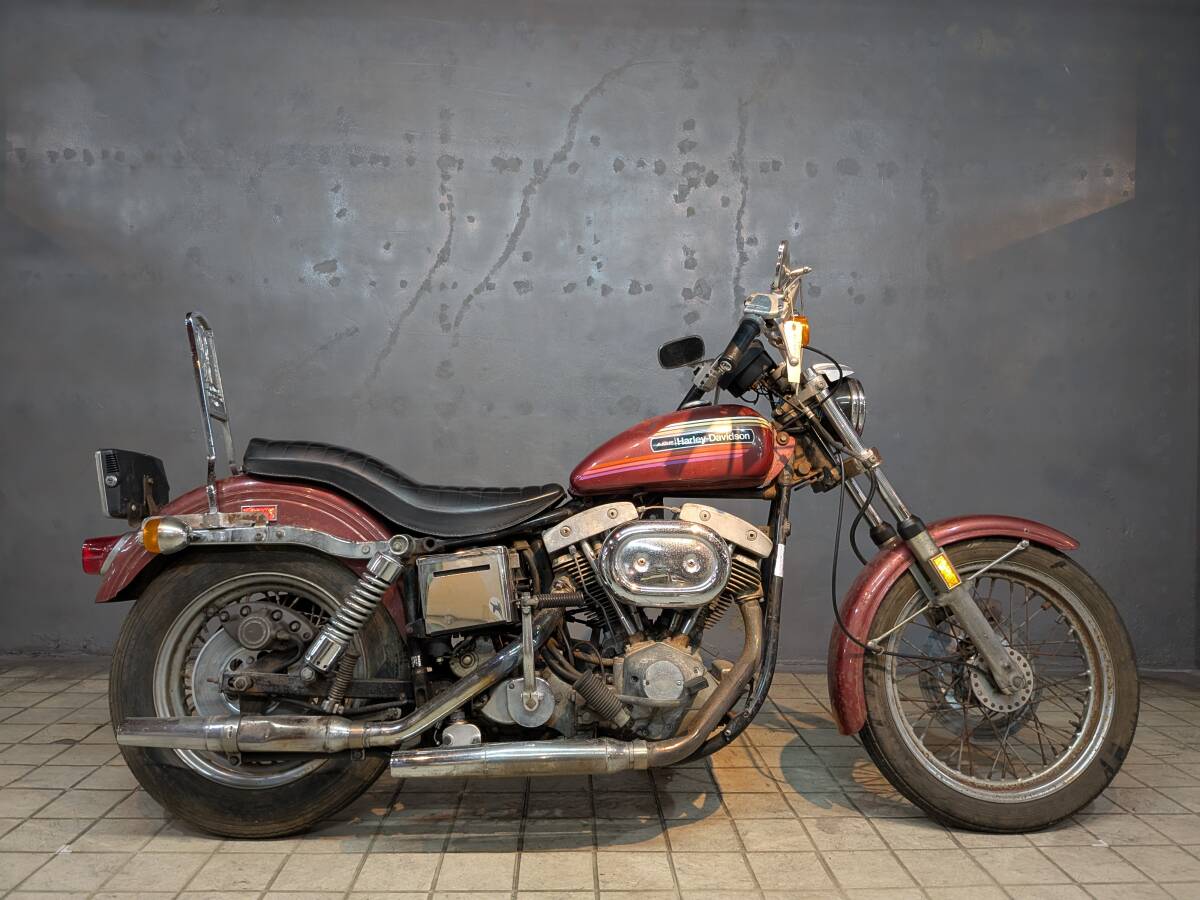 ショベルヘッド 1974FXE オリジナルペイント 実走車拍卖