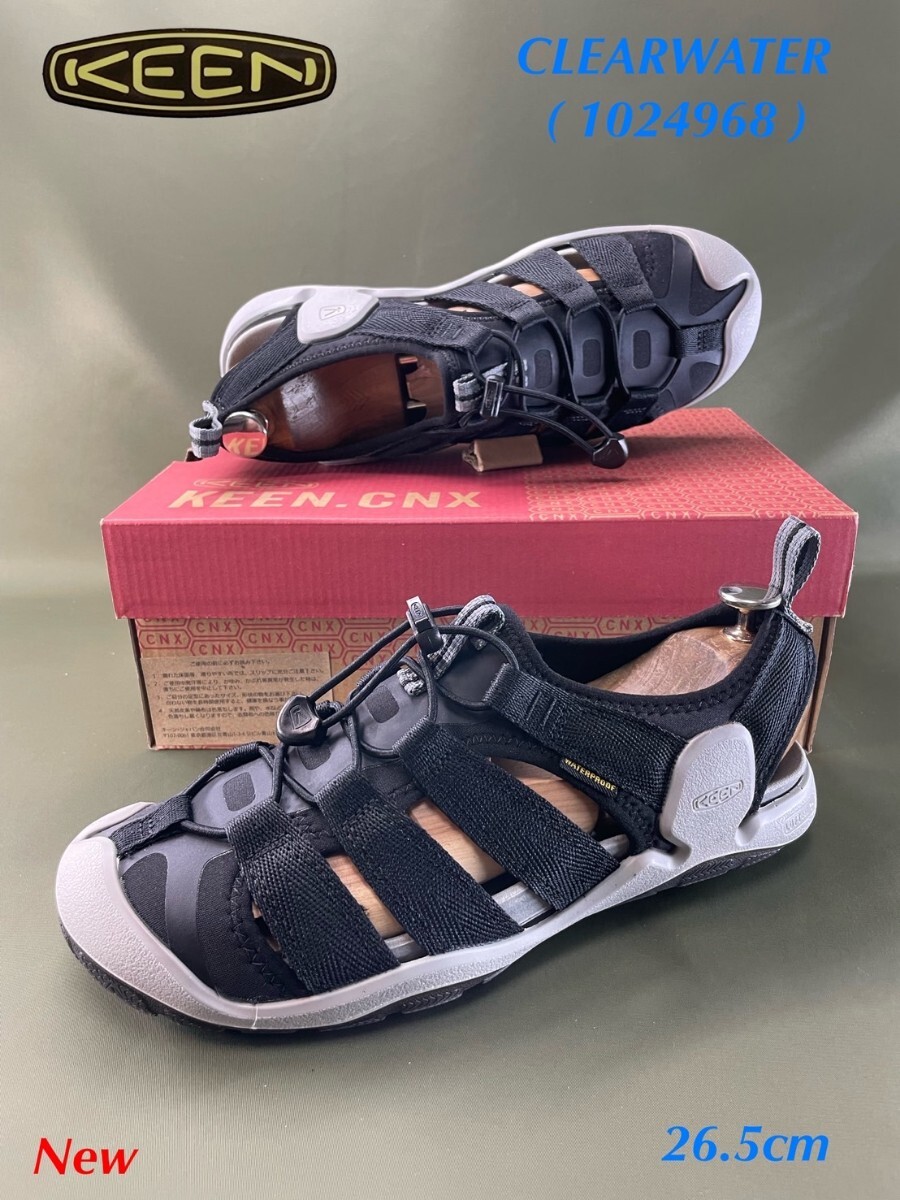 名機降臨!定16500円/未使用品!生産終了オールドカラー!キーン【クリアウォーター】アウトドアスニーカー!ブラック 26.5cm/US8.5拍卖