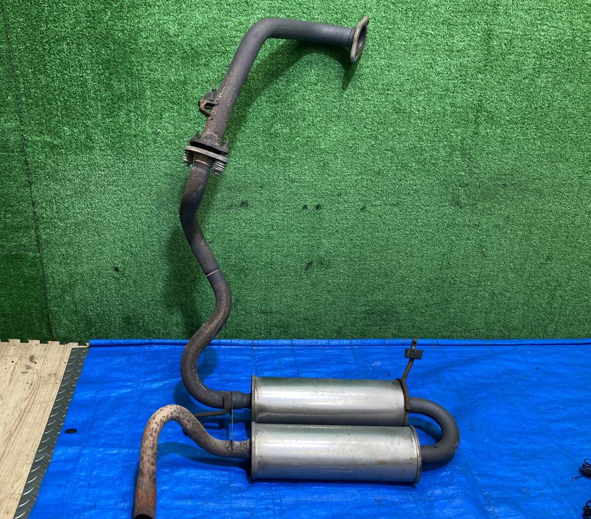 ホンダ バモス ホビオ ABA-HM3 HM1 HH5 HJ1 KE07Z リア リヤマフラー Rマフラー ユタカ 520 管26009拍卖