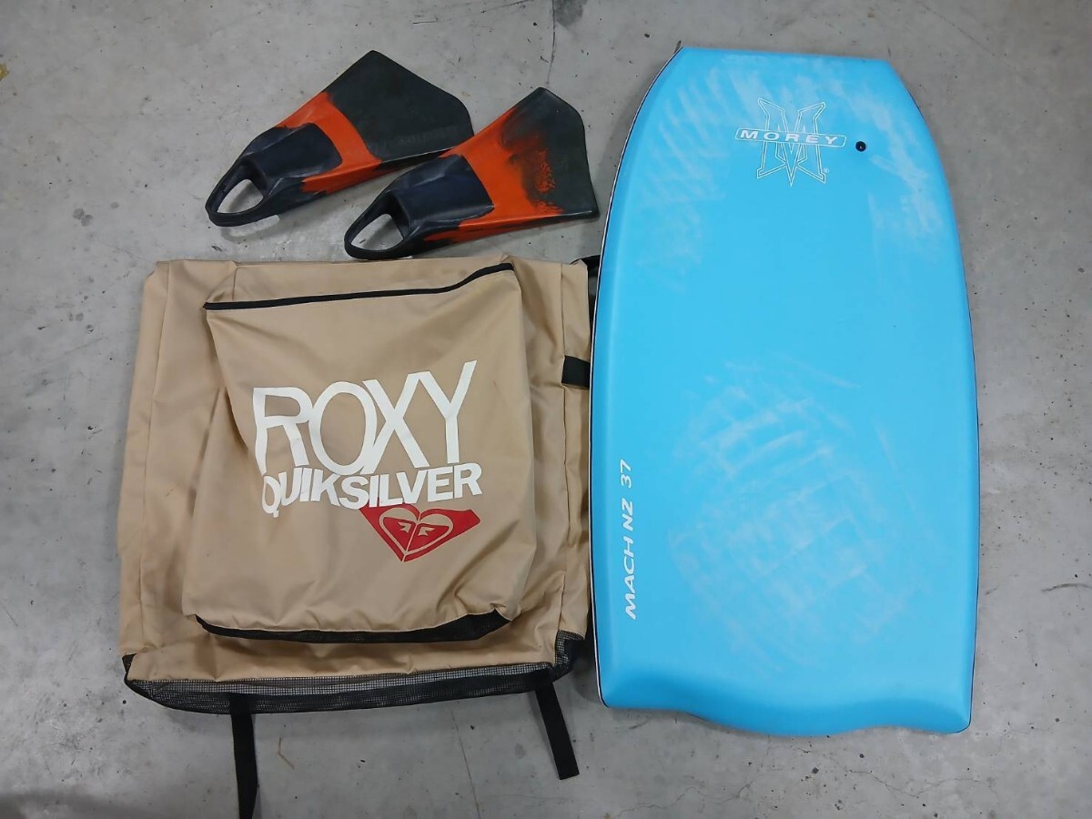 MOREY MACH NZ 37 Redleyfins Sサイズ ボディボード フィン 2点セット ケース付き拍卖
