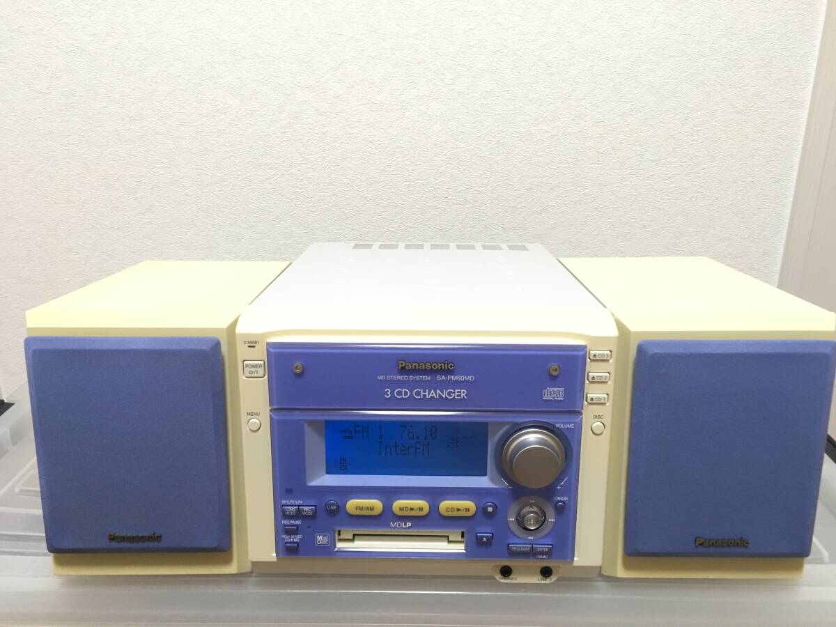 【即決】Panasonic SC-PM60MD-W 3CD/MDコンポ USED動作品拍卖