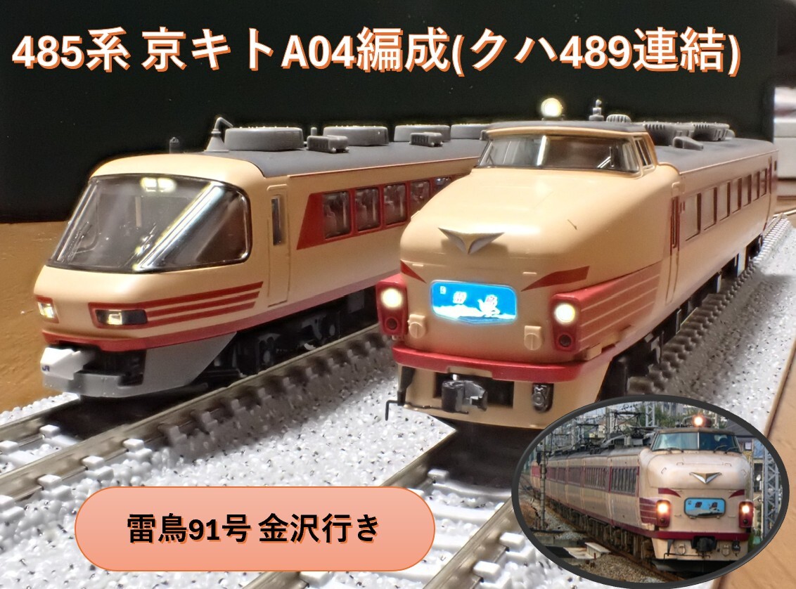 JR485系特急電車(京都総合運転所・雷鳥・クロ481-2000・クハ489)拍卖