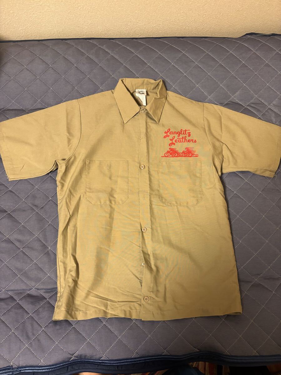 ラングリッツレザーワークシャツ Sサイズ拍卖