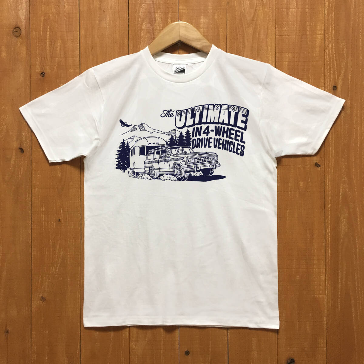 ■ ULTIMATE Tシャツ■XLサイズ(ホワイトxネイビー)アメリカ アメ車 ワゴニア ジープ JEEP 4WD拍卖