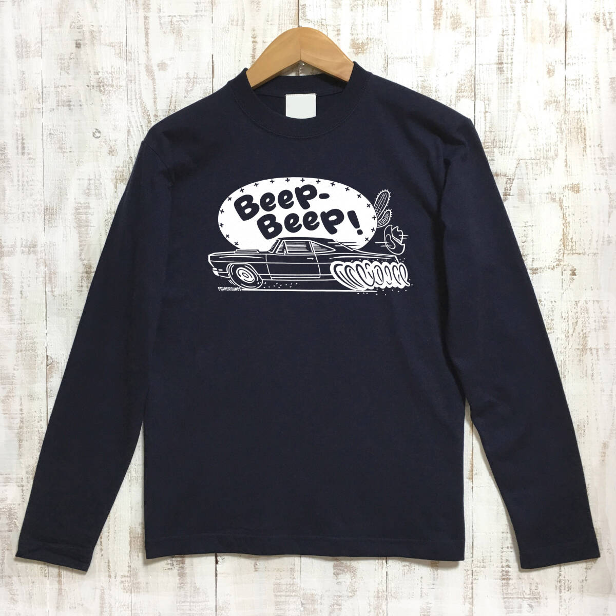 ■ DESERT RUNNER ロンT■XLサイズ(ネイビーxホワイト)アメリカ アメ車 モパ- ロードランナ- MOPAR PLYMOUTH ROADRUNNER拍卖