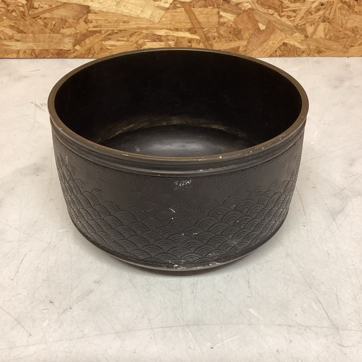 茶道具 茶器 波文様 金属製の鉢 ボウル (ひ47)拍卖