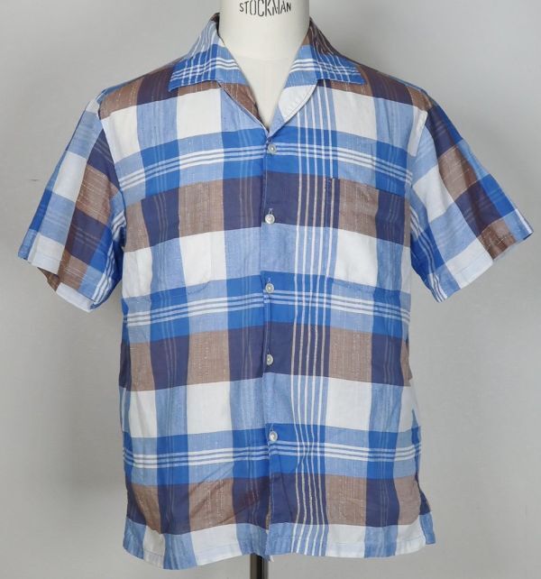 VINTAGE McGREGOR short sleeve check shirt size M 15-15.5 USA MADE ヴィンテージ マクレガー 半袖 チェック シャツ b9827拍卖