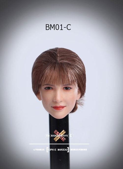BOOK MEN TOYS BM01 C 1/6 Female Head Sculpture with Movable Eyes 1/6スケール 植毛 眼球可動 女性ヘッド拍卖