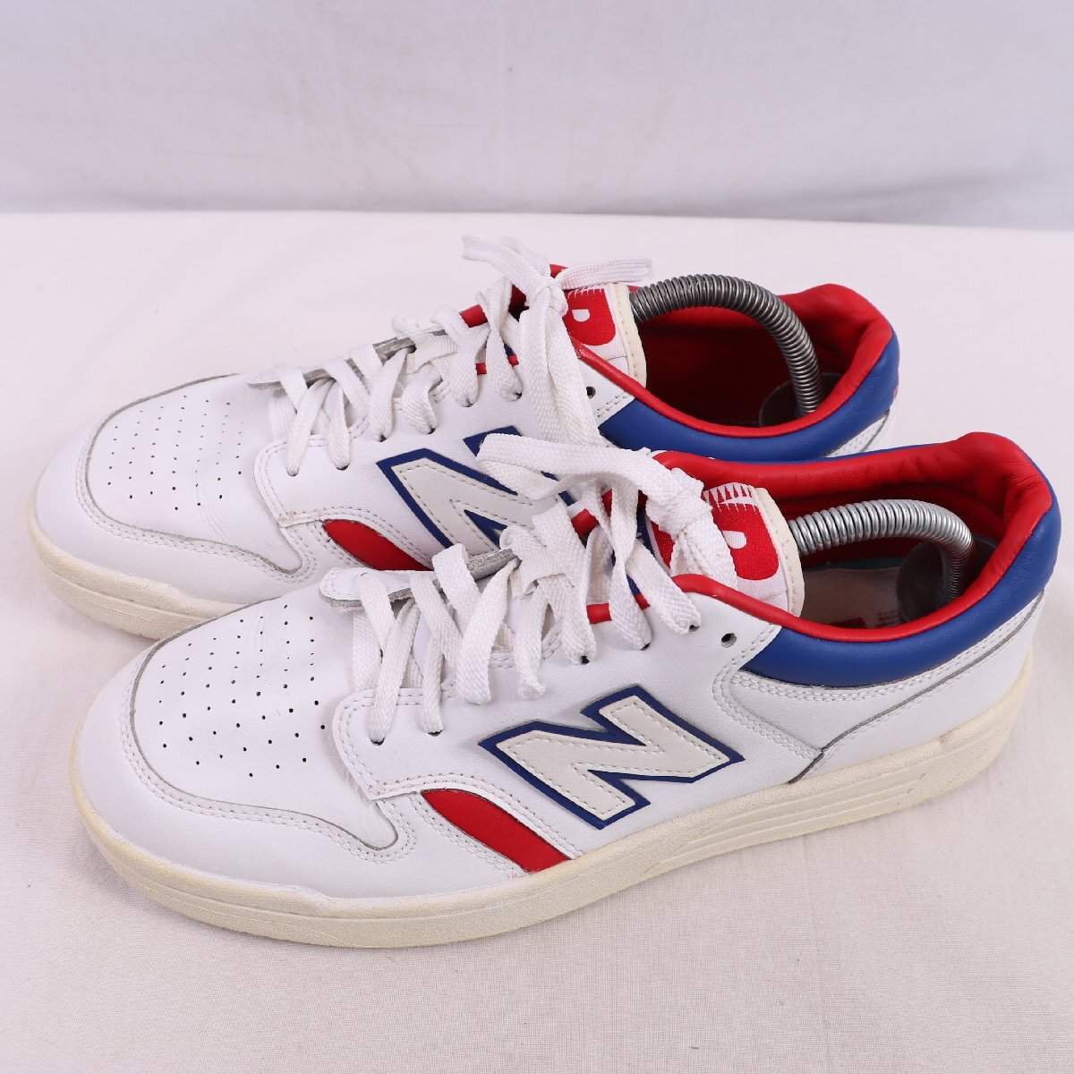 480 ニューバランス 26.5cm/new balance 白 ホワイト 青 ブルー 赤 レッド 中古 古着 メンズ スニーカー yy6697拍卖