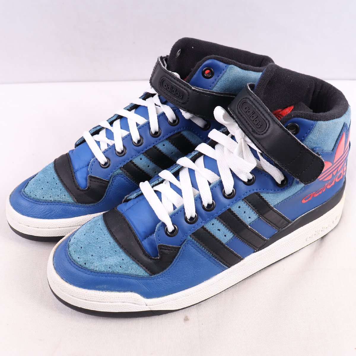 FORUM MID RS XL 28.5cm/adidas フォーラムミッド アディダス スニーカー 青 ブルー 黒 赤 白 中古 古着 メンズ ad6630拍卖