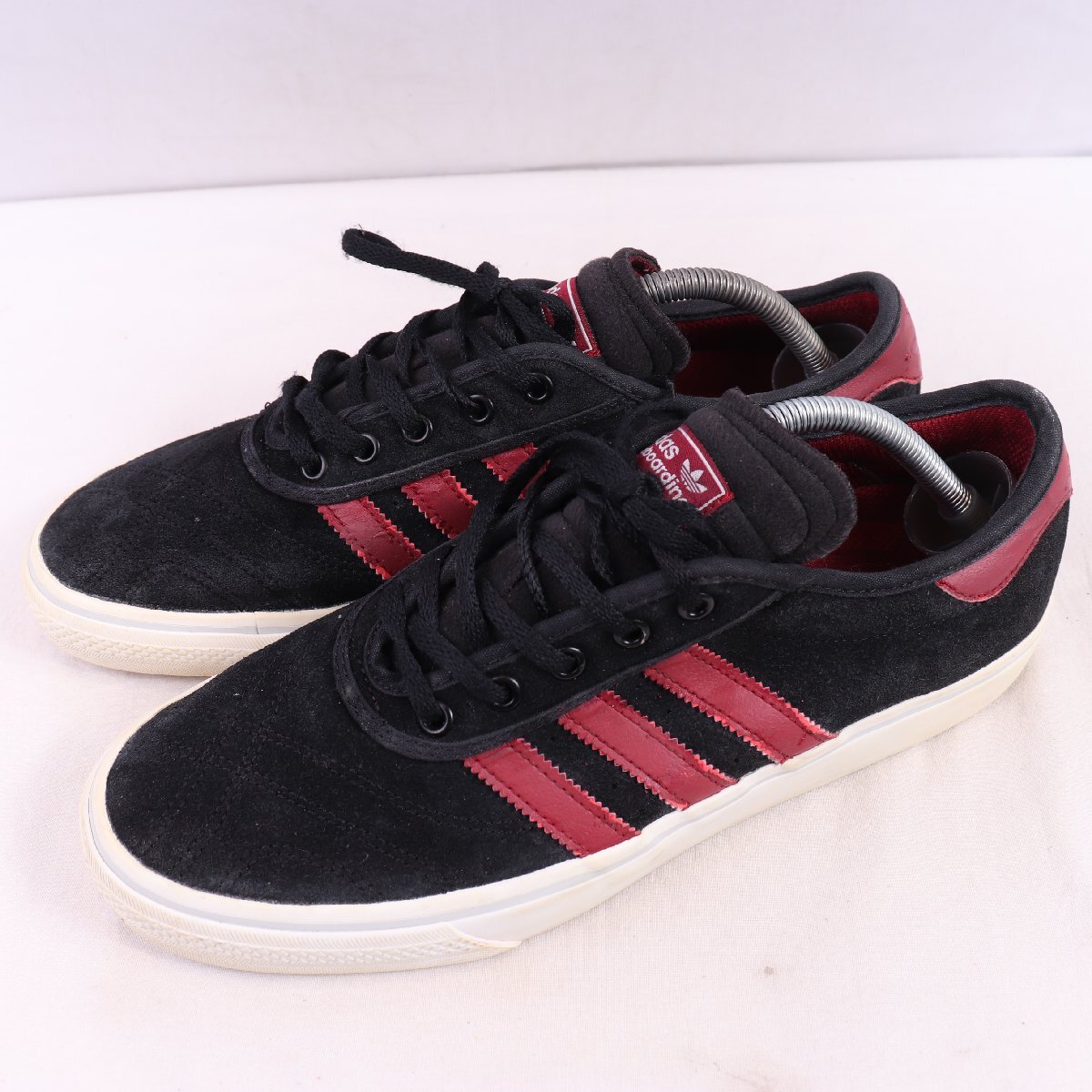 ADI-EASE Premiere 28.0cm/adidas アディイージー アディダス スニーカー 黒 ブラック バーガンディー 中古 古着 メンズ ad6642拍卖