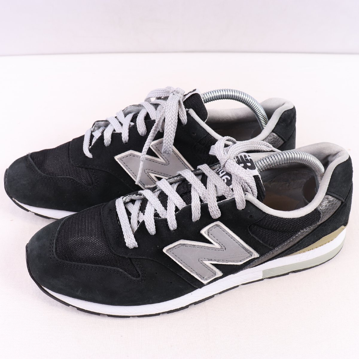 996 ニューバランス 27.0cm/new balance 黒 ブラック 銀 シルバー 中古 古着 スニーカー メンズ yy6725拍卖