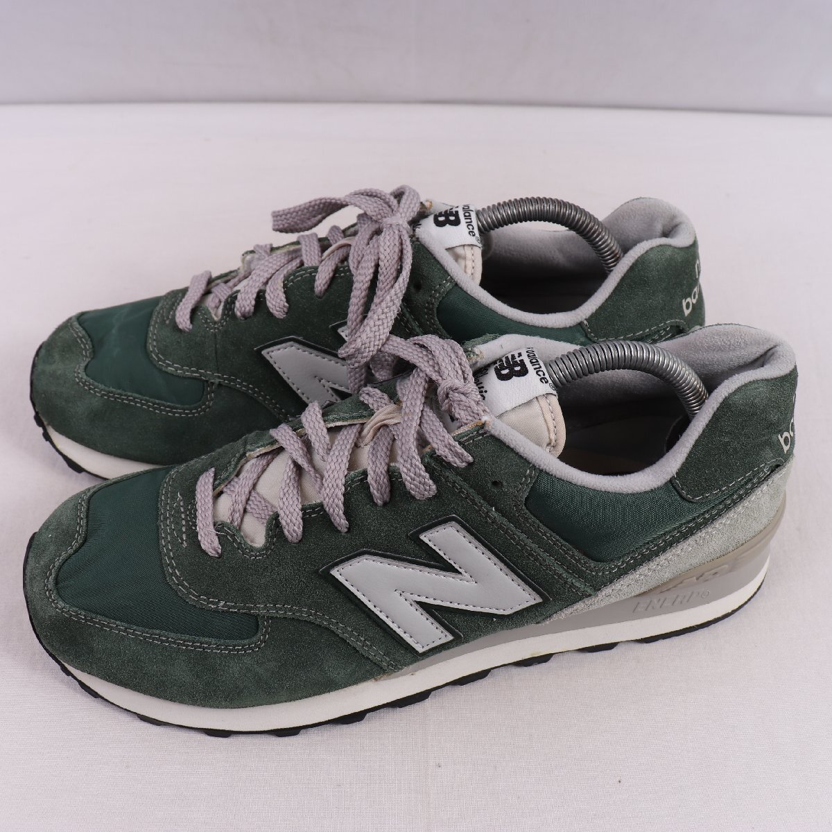 574 ニューバランス 27.0cm/new balance 緑 グリーン 灰 グレー 中古 古着 メンズ スニーカー yy6746拍卖