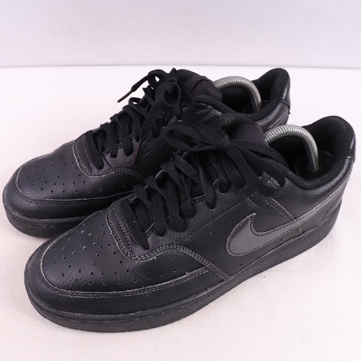 COURT VISION LOW 26.5cm /NIKE コートビジョン ナイキ 古着 中古 黒 ブラック レディース スニーカー xx9281拍卖