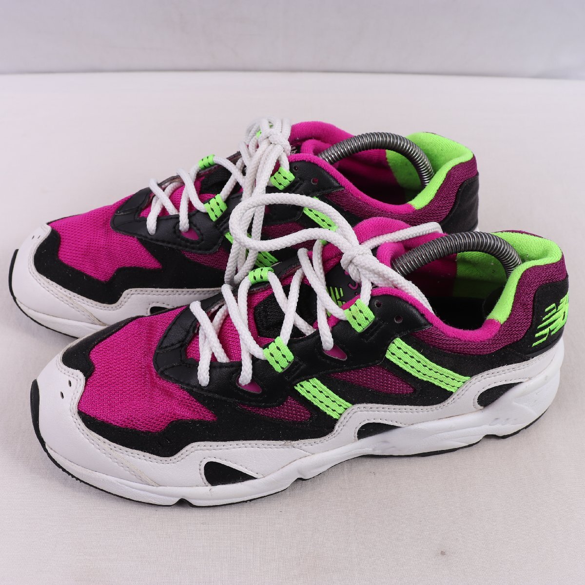 850 ニューバランス 26.5cm/new balance ピンク 黒 ブラック 白 ホワイト 蛍光キミドリ 中古 古着 メンズ スニーカー yy6790拍卖
