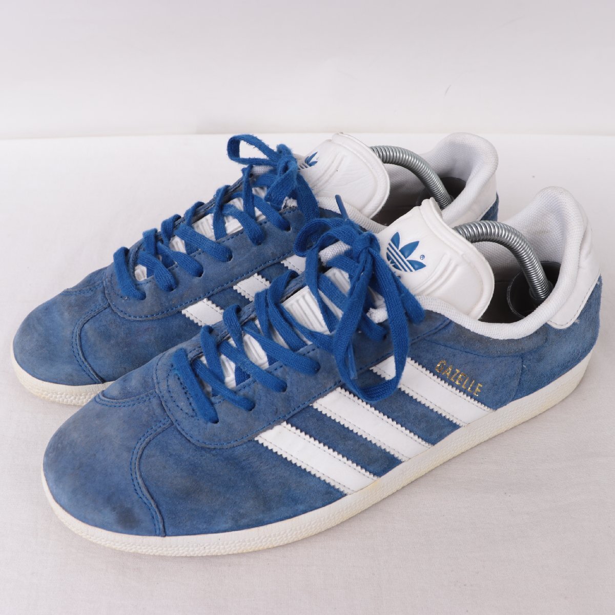 GAZELLE 27.5cm/adidas ガゼル ガッツレー アディダス スニーカー 青 ブルー 白 中古 古着 メンズ ad6691拍卖