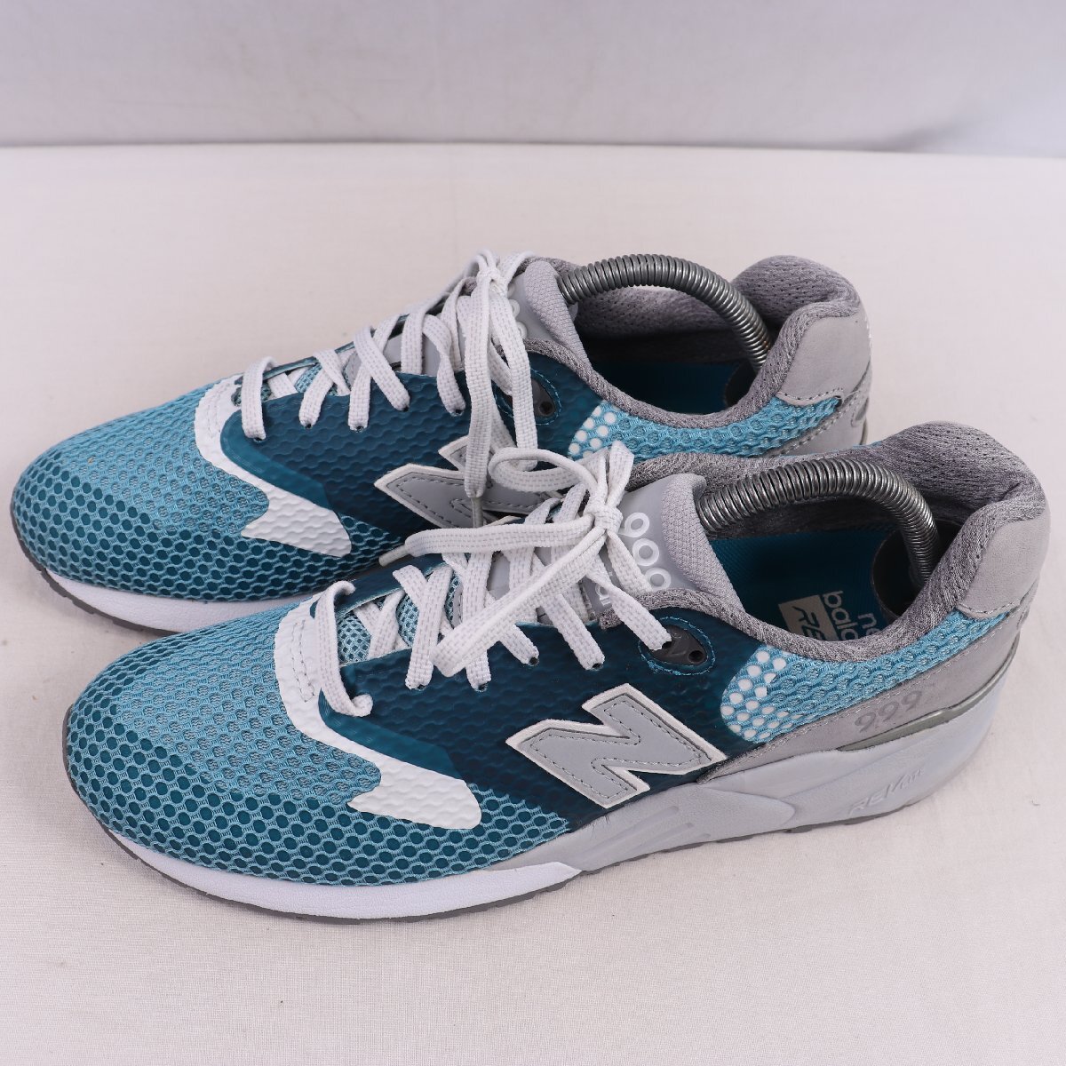 999 ニューバランス 26.5cm/new balance 緑 グリーン 灰 グレー 中古 古着 スニーカー メンズ スニーカー yy6865拍卖