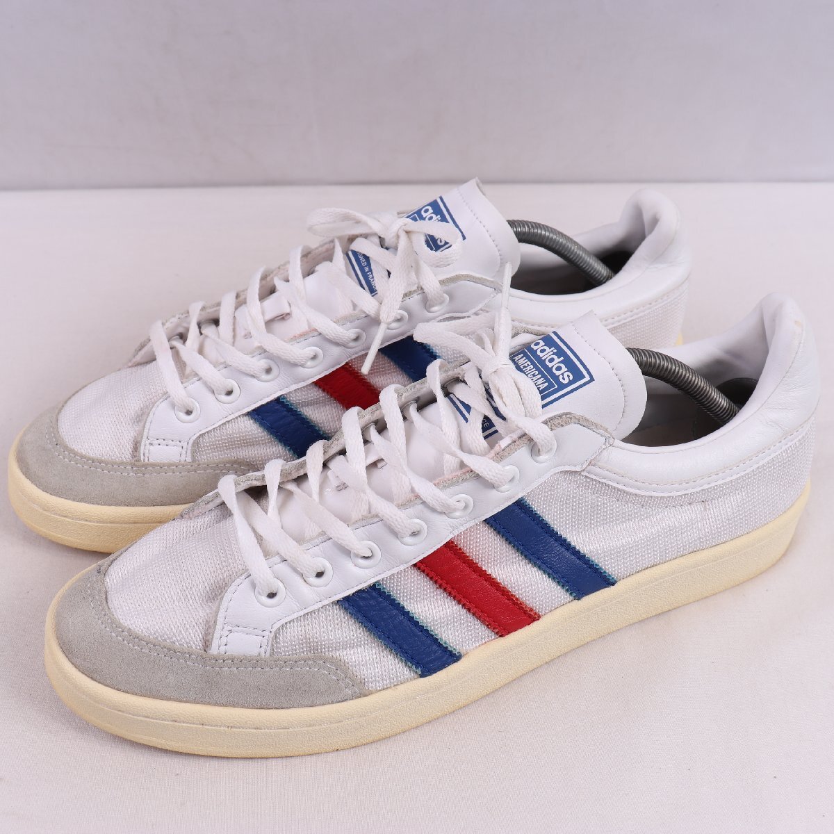 AMERICANA LOW 28.5cm/adidas アメリカーナ アディダス スニーカー 白 ホワイト グレー 赤 青 中古 古着 メンズ ad6704拍卖