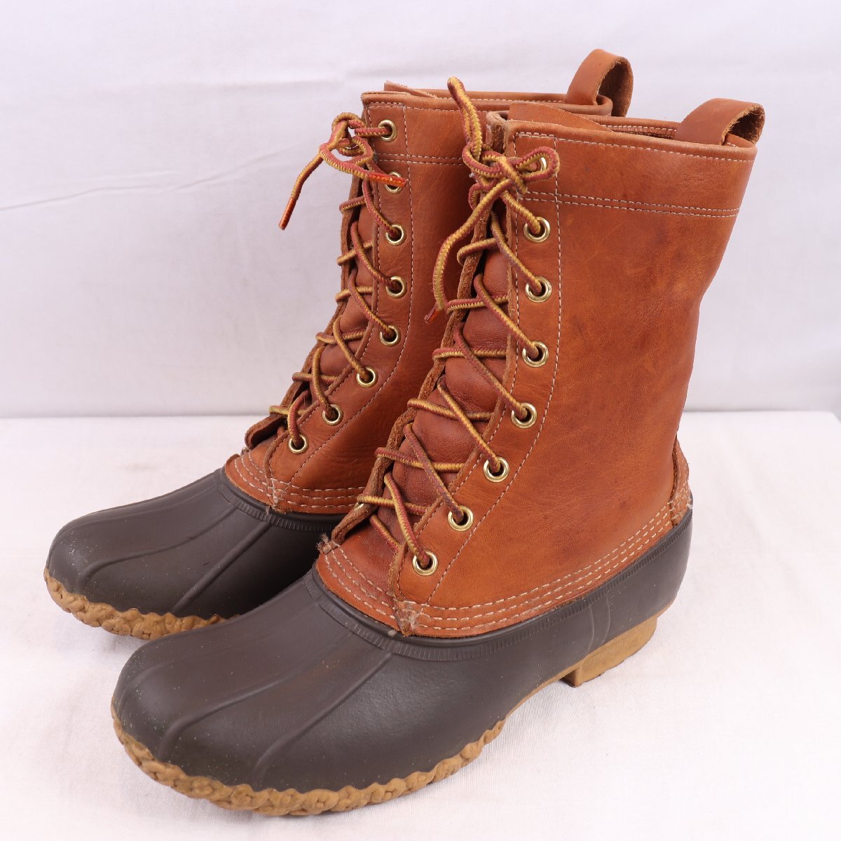 ビーンブーツ US 9 / 27.0cm 位 USA製 8ホール メリカ製 LLビーン L.L.Bean ハンティング アウトドア ブーツ メンズ 中古 古着 bb1074拍卖