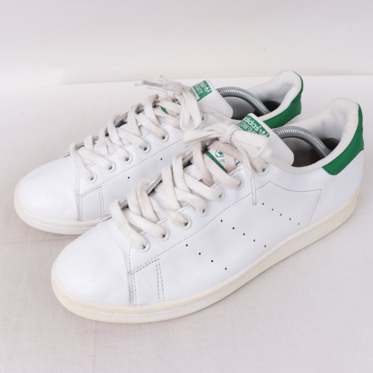 STAN SMITH 28.5cm/adidas スタンスミス アディダス スニーカー 白 ホワイト 緑 中古 古着 メンズ ad6707拍卖