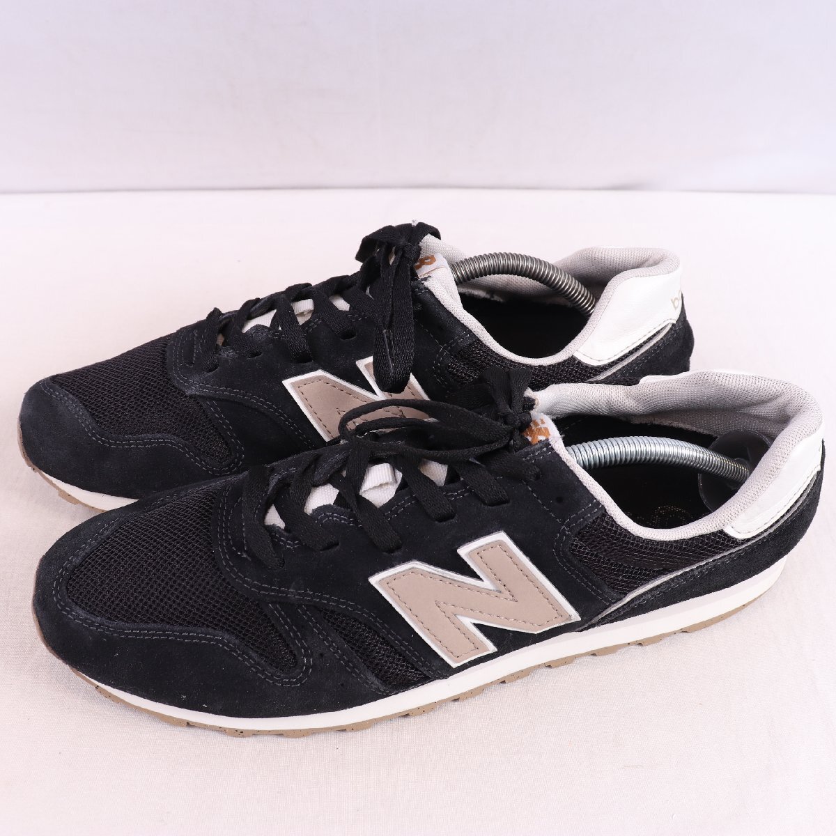 373 ニューバランス 29.0cm/new balance 黒 ブラック 灰 グレー 中古 古着 スニーカー メンズ yy6920拍卖
