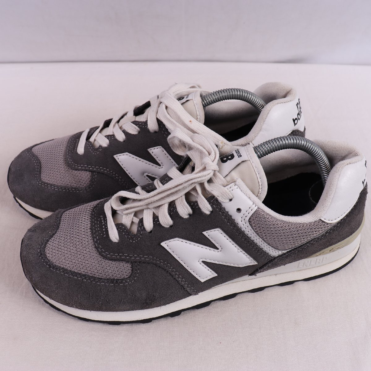 574 ニューバランス 27.0cm/new balance 灰 グレー 白 ホワイト 中古 古着 メンズ スニーカー yy6929拍卖