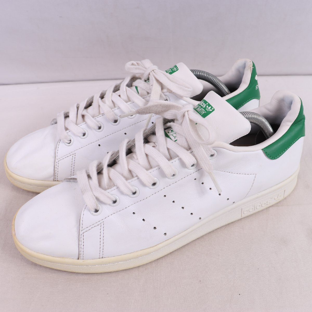 STAN SMITH 27.5cm/adidas スタンスミス アディダス スニーカー 白 ホワイト 緑 中古 古着 メンズ ad6735拍卖